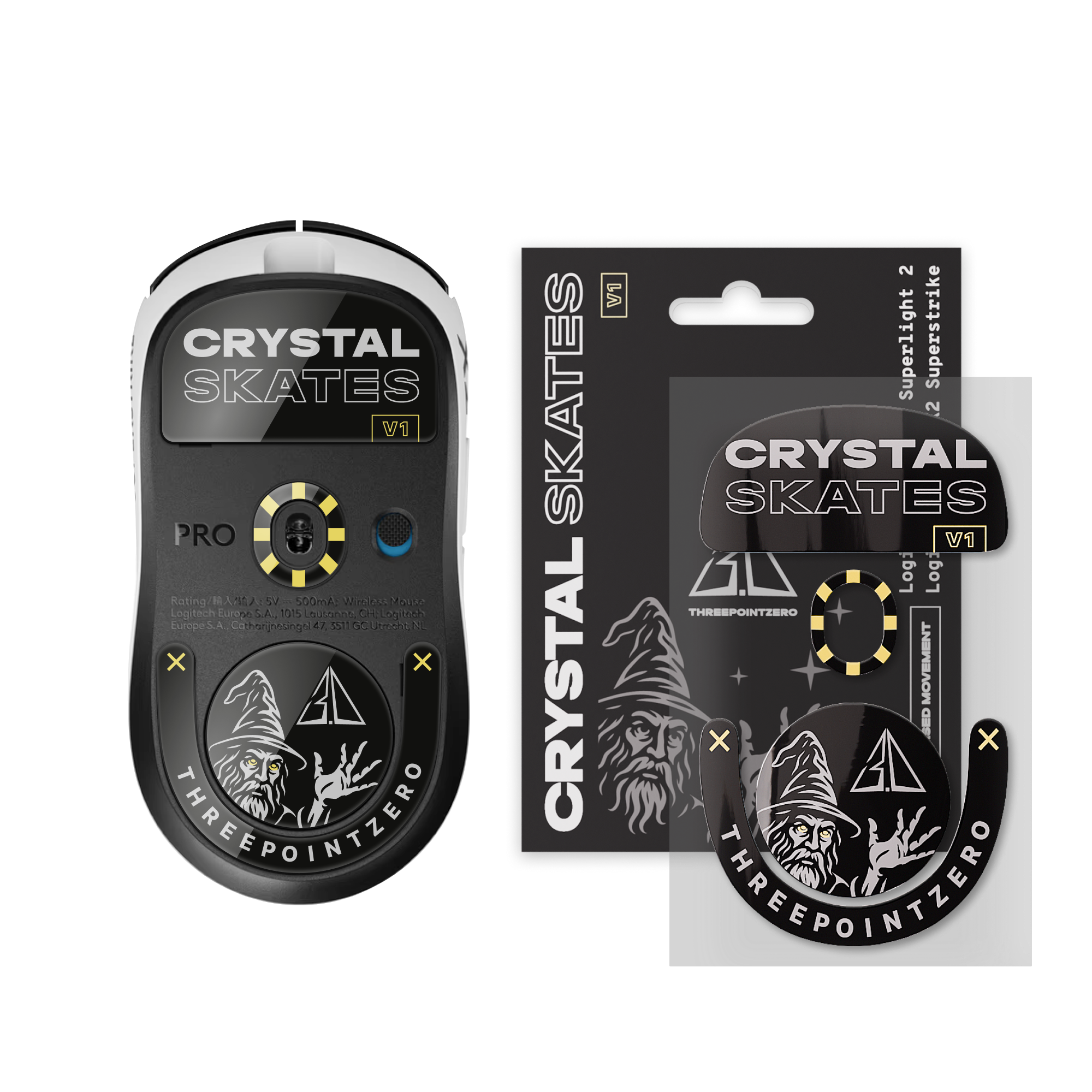 Threepointzero Crystal Skates - Gpx Superstrike/superlight 2 Musefødder - Geekd.dk
