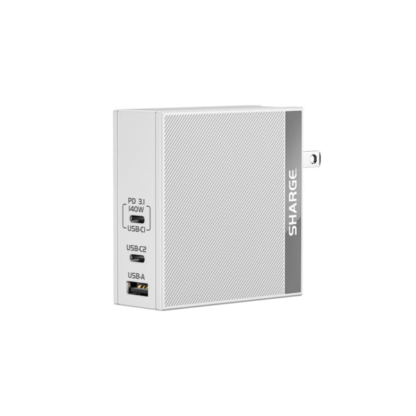 Sharge Pixel 140w Gan-oplader - Eu - Hvid - Geekd.dk