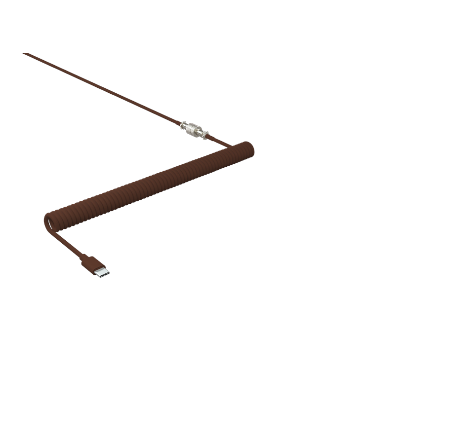 Xtrfy Spiral-tastaturkabel Usb-c Til Usb-a, 2 M  -  Retro Brown Usb Kabler - Geekd.dk