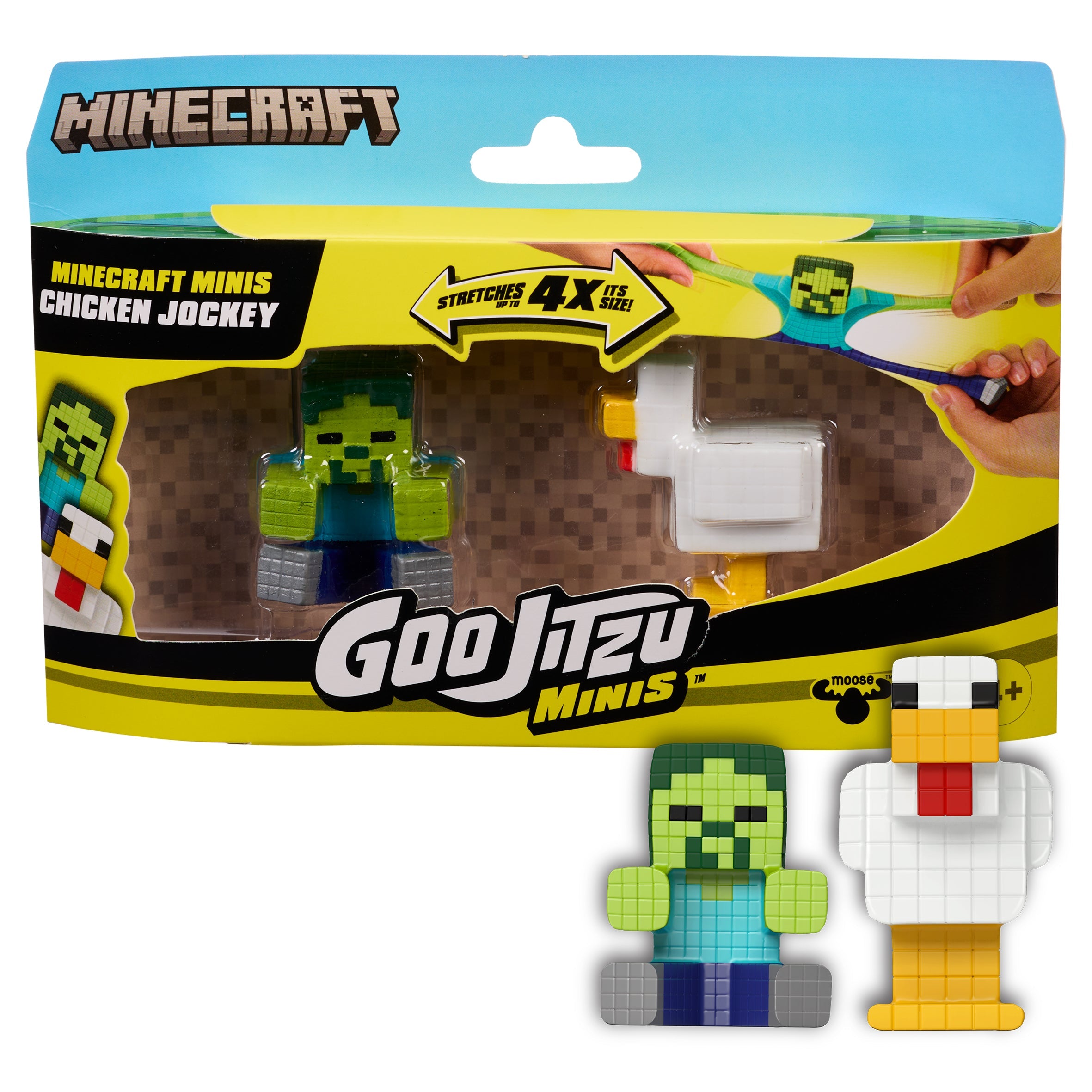 Goo Jit Zu Minecraft Minis Chicken 2-pak Figur - Geekd.dk