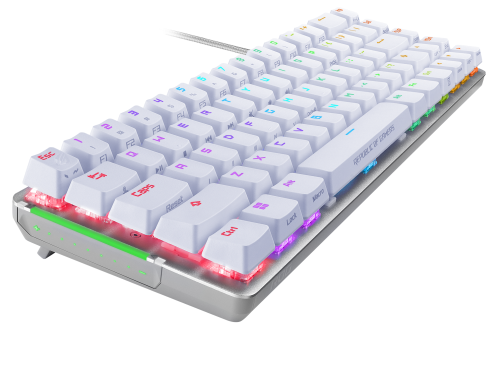 Asus Rog Falchion Ace  -  Fransk Azerty  -  Hvid Tastatur - Geekd.dk