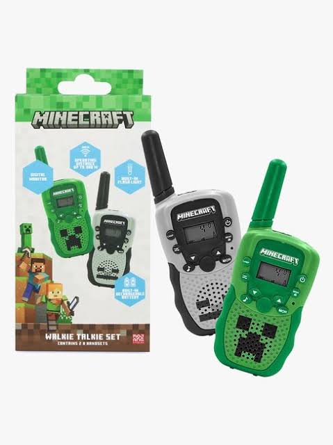 Otl Minecraft Digitalt Walkie Talkie Sæt - 2 Stk - Grå/grøn Legetøj - Geekd.dk