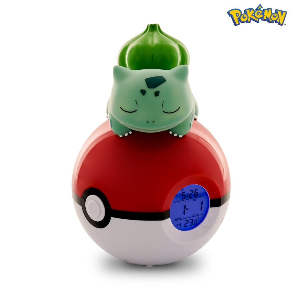 Pokémon Bulbasaur-vækkeur Med Lys Og Fm-radio - Geekd.dk