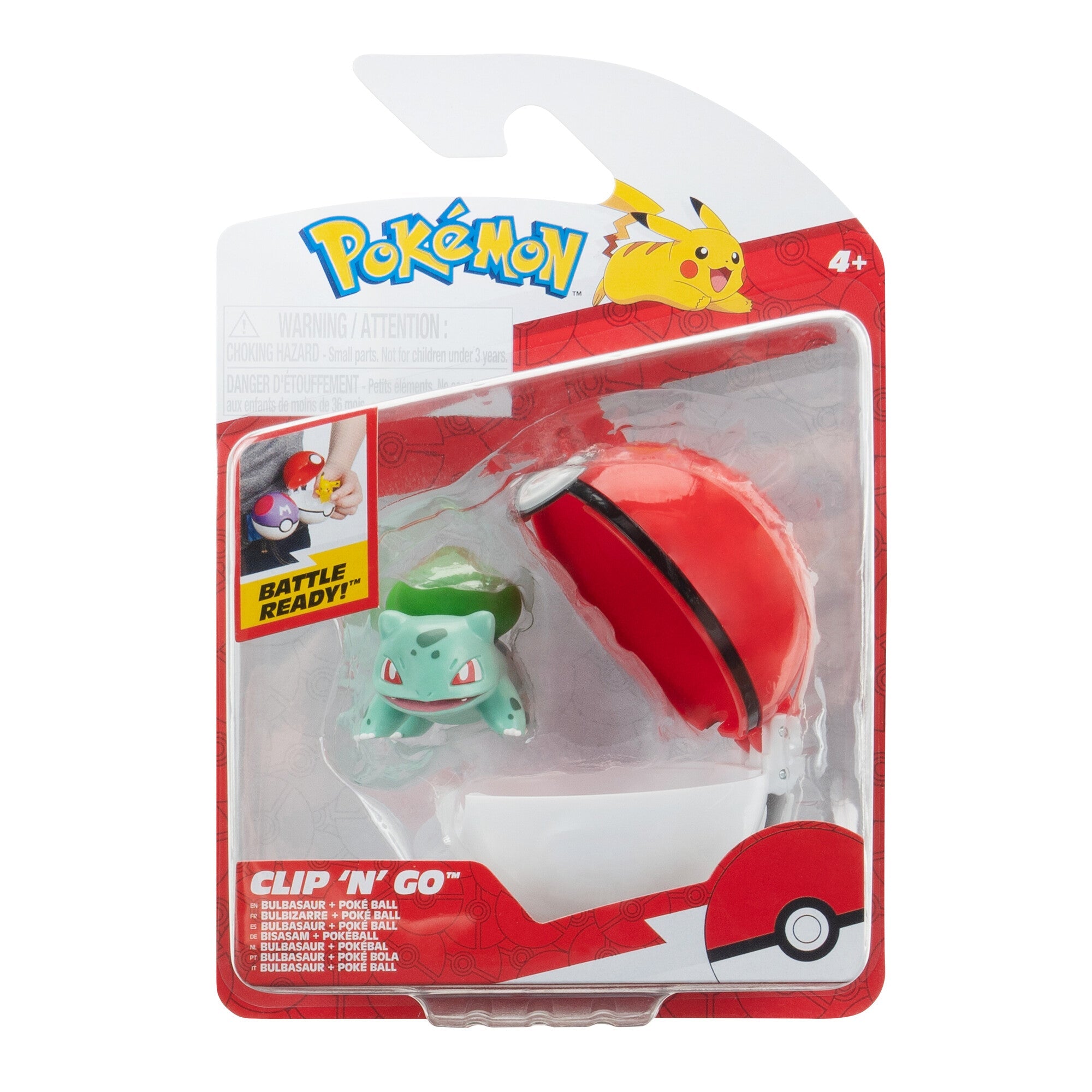 Pokemon - Clip N Go Bulbasaur Med Poke Ball (pkw3634) Figur - Geekd.dk
