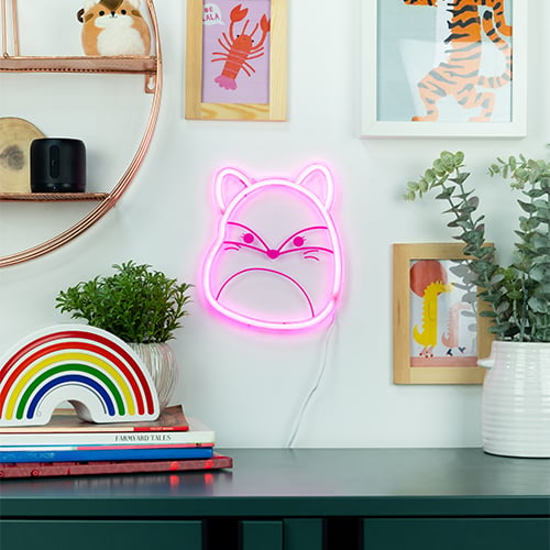 Squishmallows Fifi Neon-væglampe Pink - Geekd.dk