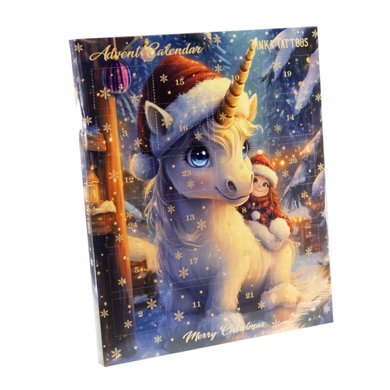 Tinka Julekalender Med Tatoveringer  -  Enhjørning - Geekd.dk