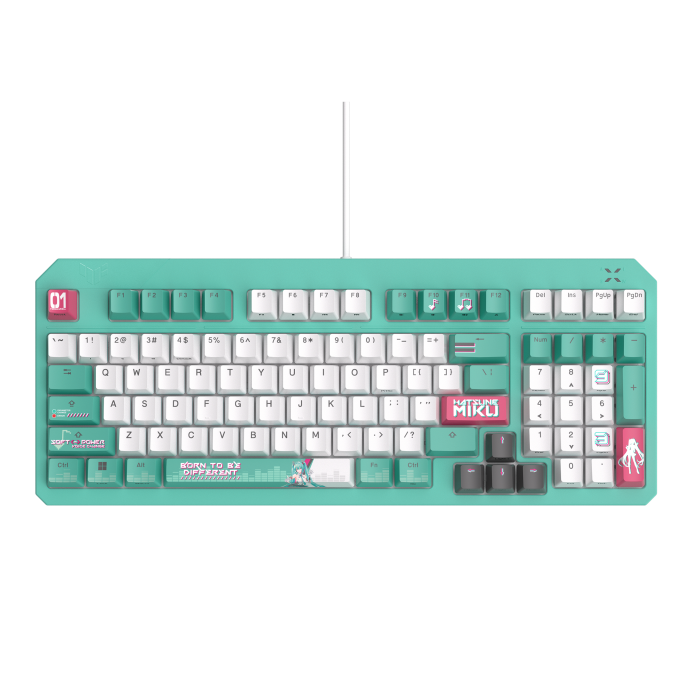 Asus Tuf Gaming K3 Gen Ii  -  Hatsune Miku Edition  -  Nordic Tastatur - Geekd.dk
